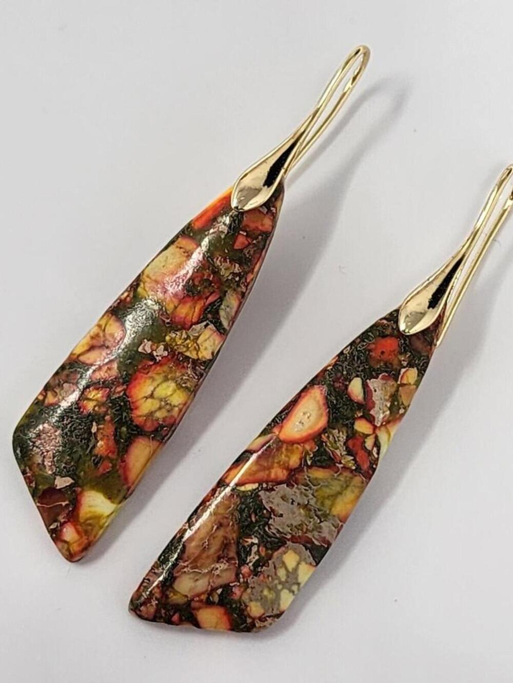 Earth Tones Jasper Boho Earrings